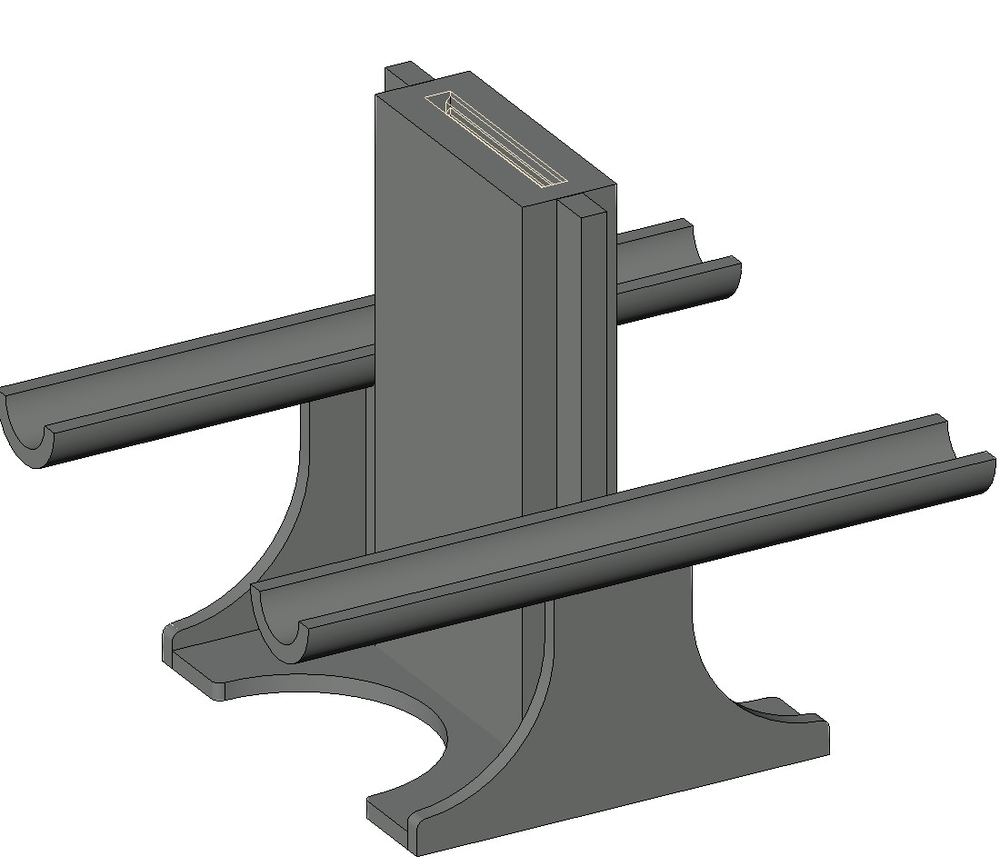 Render of the precast saddle tie