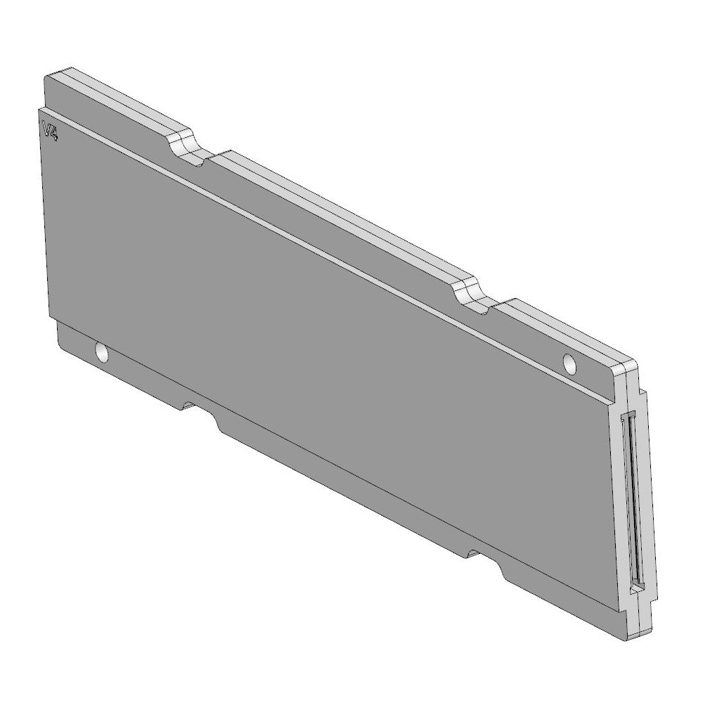 Center tie — holds the T-tie spikes from exterior and interior